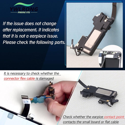 Earpiece Speaker for iPhone 12, Ear Speaker Replacement for iPhone 12 Pro Speaker Assembly with Light Proximity Sensor