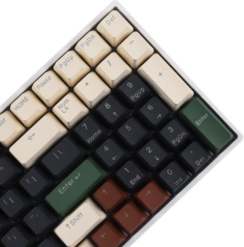 YMDK Double Shot 108 Dyed PBT Keycap Set, Rainbow Carbon Sunset Backlit Keycaps for MX Switches