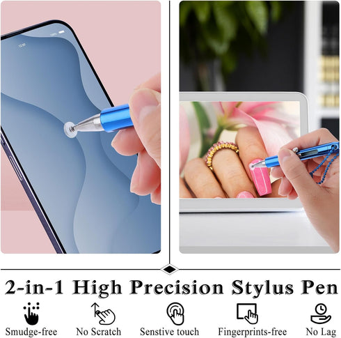 Stylus for Touch Screens, 5Pcs Mini Stylus Pen with Keychain, Portable Precision Capacitive Stylus for Cell Phone