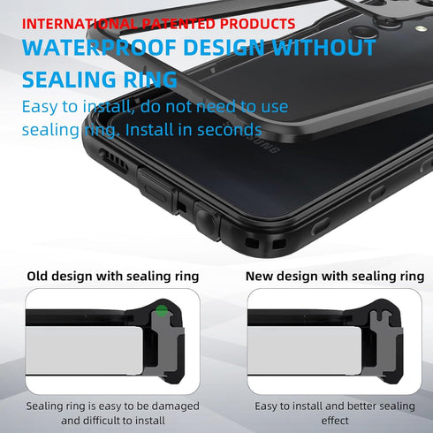 Waterproof Case for Samsung Galaxy A24 4G Phone, Built-in Screen Protector, Full Body Dustproof Shockproof Protection