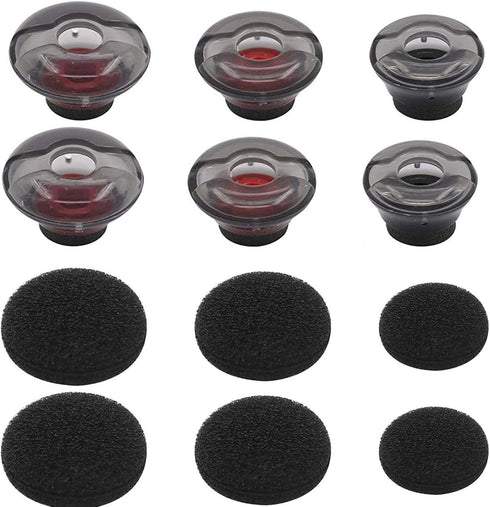 NETJNP Parts - 6pcs S/M/L Sizes Ear Gels for Plantronics Voyager 5200-5220 Replacement Spare Kit with Foams