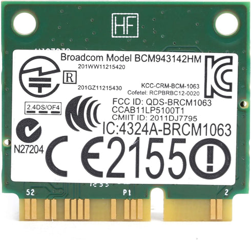 Mini Wireless Network Card, bcm43142 bcm943142hm dw1704 Mini PCIe WiFi Bluetooth 4.0 Card for Dell