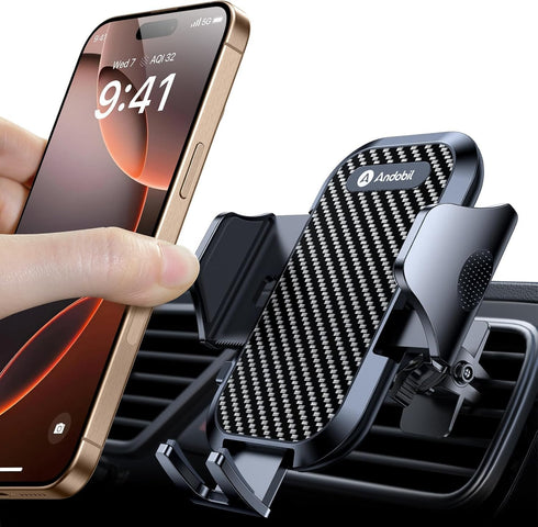 andobil Car Phone Holders - Ultra-Stable Air Vent Mount with Anti-Shake & 360° Rotation, Fits iPhone 16/15/14/13/12 Pro