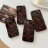 Huahuacase 14 14 6.1 ''Color2 Compatible with for iPhone Case, Tortoise Shell Chic Amber Brown Print Leopard, Classic