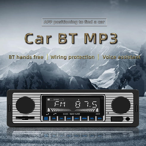 Classic Single Din Car Radio with Car Bluetooth,Car Stereo FM Radio,Hands-Free Calling,USB/SD/AUX Port,Car Mp3 Player,Voice Control,Remote Control,Car Audio System by Dirkoercy