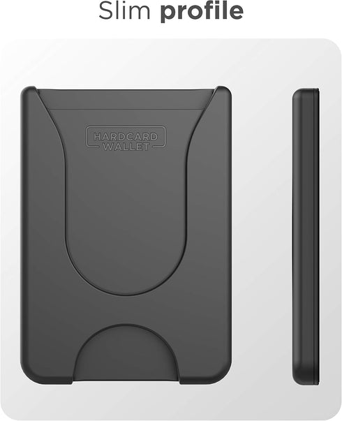 ENCASED Stick On Phone Wallet Card Holder, Compatible with PopSocket, Holds Up To 4 Cards (Black)