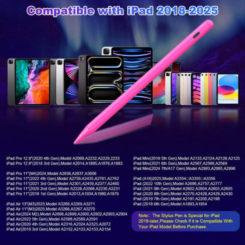 SuitMeeUp A16 11th/10th 2025-2018 11th/A16/10/9/8/7/6th,Pro 12.9/11/13 inch M4,Air M2/M3/5/4/3,Mini A17/5th/6th Stylus