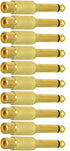 6.35mm 1/4" TS Plug to RCA Female Jack Adapter Connector - 10 Pack, Gold-Plated Mono Male to RCA Female