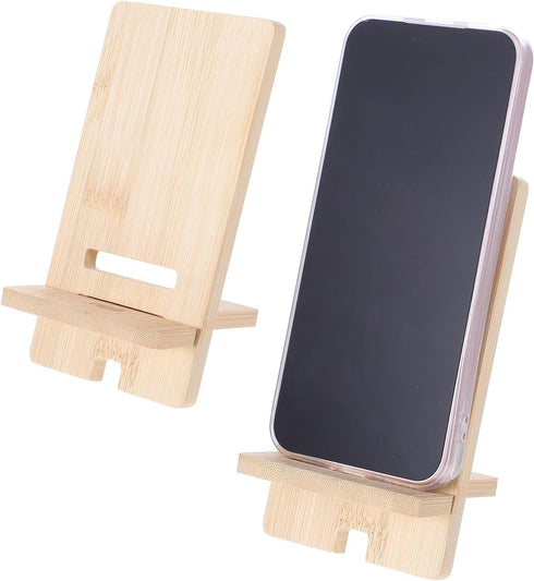 QfwdfcTrenz Wooden Phone Stand, Wood Phone Stand Wooden Office Cellphone Holder for Desk