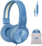 SIMOLIO Kids Headphones Wired for School, 85dB 94dB 104dB Volume Limited, Foldable & Adjustable, Stereo Over Ear