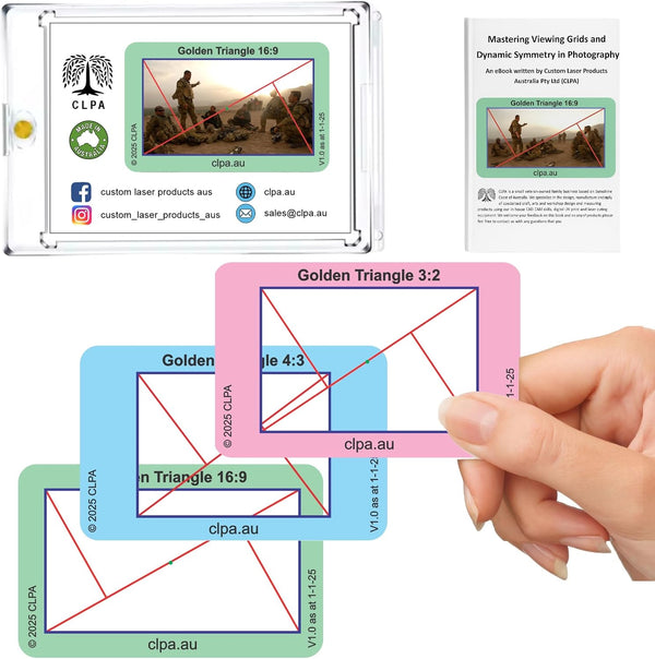 Golden Triangle Viewfinder Artist Viewfinder for Drawing and Photography Composition Viewfinder 3:2,