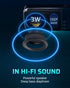 PRUNUS J-189 Bluetooth AM FM Radio, Small Portable Radio with Dual Speaker Heavy Bass, Pocket Size (Black)