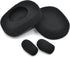 Replacement Cushion Ear Pads Kit for BlueParrott B450-XT Bluetooth Headset (Black, Foam Ear Cushions + Microphone Foam)