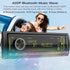 DOVOX USB/SD/AUX/MP3 2.1A Single Din Stereo Marine Radio: Bluetooth Car Audio Receivers with Digital LCD Display | FM