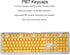 PBT Keycaps, 108 Keys P9 Mechanical Keyboard Key Backlit Key Character Translucent Key DIY Keycaps,for 61/64/87/104/108 Key Mechanical Keyboards(Yellow) by Archuu