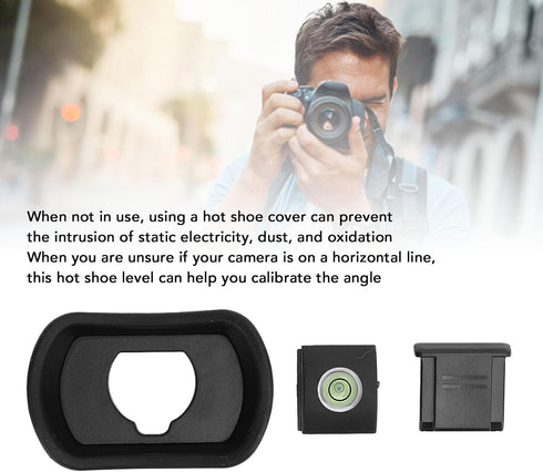 Vikye GFX100II, 100, XH1, XH2S, GFX50S, T5, T4 Camera Viewfinder Eye Cup, Hot Shoe Cover, Bubble Level for X - X