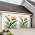 Jimehezon 8x6.9ft Summer Grommets Bird of Paradise Garage Door Banner Tropical Plant Bee Flower Botanical Garage Door