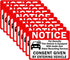 10-Pack Double Sided 3.5"x2.5" Notice Vehicle Equipped with Audio and Video Recording Devices Consent Sticker, UV