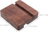 Gadpiparty 8x8x2cm Wooden Phone Stand Dual Slot Universal Mobile Phone Holder Walnut for Office and Home Use