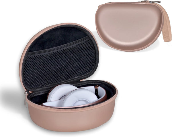 Hard Shell Travel Case Compatible with Beats Studio Pro/Beats Studio3/Beats Solo 3/2 Bluetooth On-Ear Headphones (Gold)