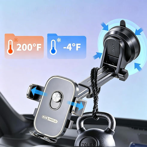Runhike 360 17 16 Windshield Phone Mount for Car, Adjustable Universal Cell Phone Holder, for Dashboard Windshield Car