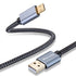 Micro USB Cable 20ft, Long Fast Charging & Sync Android Charger, Braided Nylon for Samsung Galaxy S7/S6, Note 6/5, PS4