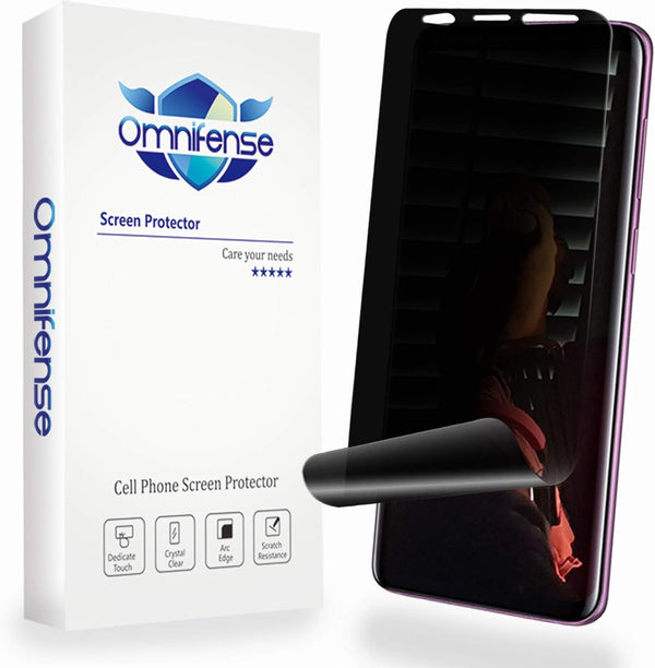 Galaxy S9 Plus Screen Protector Privacy 2-Way Anti Spy Soft Film (NOT Tempered Glass) with 1-Pack Back Skin (2 Pack)