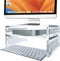DuraClear Mac Mini Monitor Stand - Acrylic Riser with Storage Shelf for Mac Mini, Hard Drives, and Other Devices