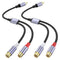 MOSWAG 1 Male to 2 Female, RCA Y Splitter RCA Cable Audio