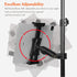 Peastrex Adjustable iPad Holder for Mic Stand, Rotatable Tablet Phone Mount with Super Handle Clamp for 4 to 13.5inch