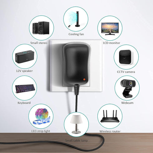 Aisilk 12W 3V 4.5V 5V 6V 7.5V 9V 12V 1000mA 1A 8 Multi-Voltage AC DC Power Adapter Universal Switching Power Supply
