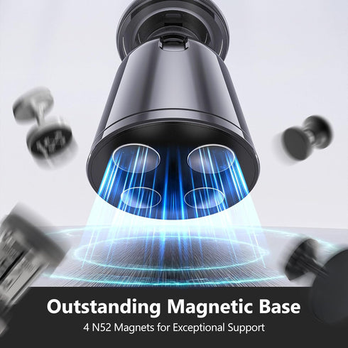 MiiKARE Dual Magnetic Phone Holder for Magsafe, Universal Gym Essentials Phone Mount, 360 Degree Adjustable Cell Phone