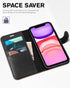 TUCCH 11, 11 (6.1 inch) 2019, Wallet Case for iPhone PU Leather Kickstand RFID Blocking Card Slot Magnetic Closure Flip