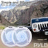 Pyle Marine Speakers - 5.25 Inch 2 Way Waterproof Outdoor Audio System with LED Lights, 180 Watt Power - 1 Pair