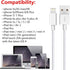 MFi Certified iPhone Charger Cable 5-Pack (3ft/3ft/6ft/6ft/10ft) - Fast USB Charging Cords for iPhone