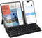 Doohoeek Universal Bluetooth Keyboard, Dual Bluetooth Mini Keyboard with Any-Angle Kickstand & Leather Cover for