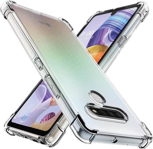 Osophter Clear Transparent Case for LG Stylo 6, Reinforced Corners, TPU Shock-Absorption Flexible Cover.