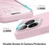 GONEZ Hot Pink iPhone 14 Pro Max Case, Liquid Silicone, Magsafe Compatible + 2X Screen & Camera Lens Protectors.