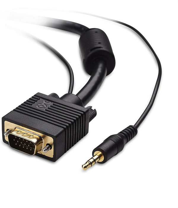 Cable Matters VGA Cable with Audio, 10 Feet, SVGA Monitor Cable with 3.5mm Stereo Audio