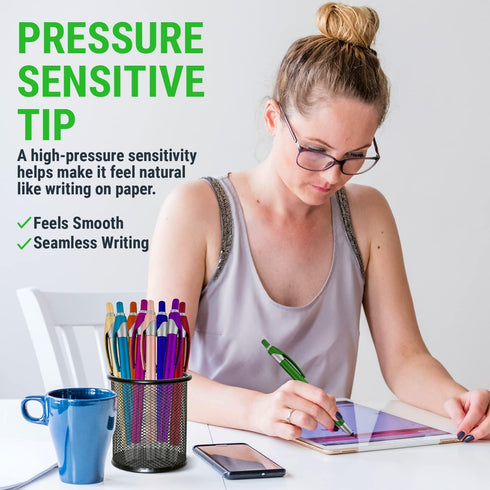 Stylus for Touch Screens Pen with Ball Point - Universal Touch Screen Devices, for Phones, iPads, Tablets, Assorted