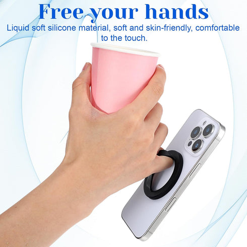Hpmjz Magnetic Silicone Ring Grip Phone Holder Rotating Finger Loop Ring Grips Holder Soft Portable Magnetic Phones