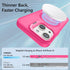 Magnetic for iPhone 13 Case & iPhone 14 case, Compatible with Magsafe, Built-in Stash Stand, Matte Scratch-Resistant Back Cover Shockproof Phone Case for iPhone 13/ iPhone 14, Hot Pink