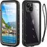 Waterproof iPhone 13 Case - Full Protection Shockproof Dustproof with Built-in Screen Protector and Lanyard (Black)