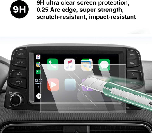 YEE PIN 2020 Kona Screen Protector for 2018-2020 Kona SEL, Tempered Glass Protective Film, HD Scratch Resistance