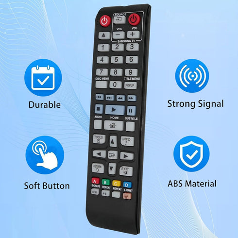 Replacement Remote Controller for Samsung BD-HM57C, BD-F5100, BD-H6500/ZA, BD-F5100/ZX DVD Blu-Ray Player