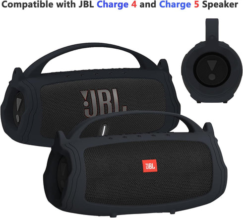 Silicone Case Cover for JBL Charge 4/Charge 5 Portable Bluetooth Speaker, Travel Case Accessories (Only Case)