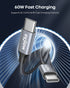 12FT USB C to USB C Cable (2-Pack), 60W PD Long Fast Charging Cord for iPhone 15/15 Pro/Samsung Galaxy S23