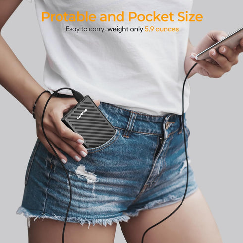 Heated Vest Battery Pack, 10000mAh 5V 2A Power Bank for Heated Jacket, Clothes, Coat, and Pants