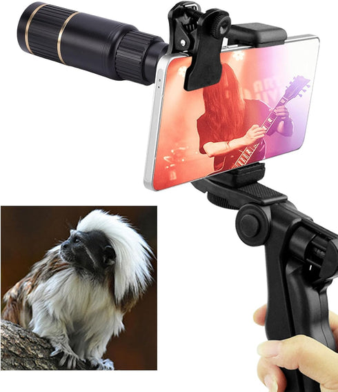 PUSOKEI 22X 198 0.63X 15x 4-in-1 Set Universal Phone Camera Lens Kit, Telephoto Fisheye Wide Macro Camera Lens