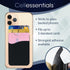 USA Merchant Card Holder for Back of Phone - Silicone Stick on Wallet for Credit Card, ID - 3 Pack (Black, Pink, Grey)